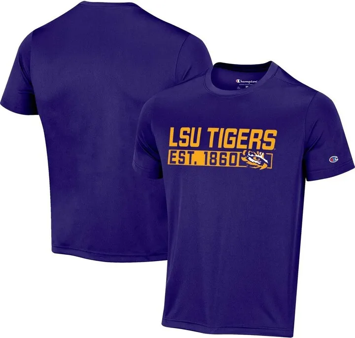 Men's Champion Purple Lsu Tigers Impact Knockout T-shirt