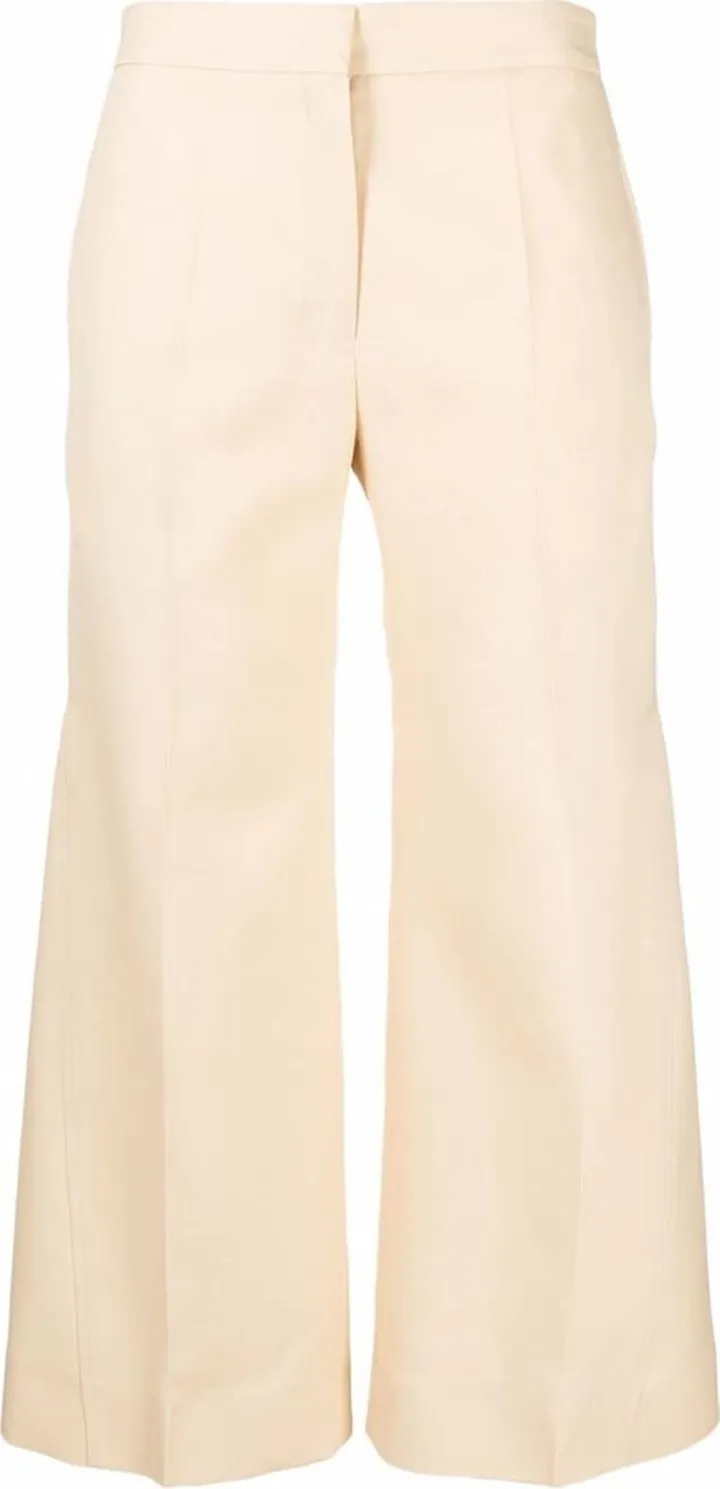Cropped Wide-Leg Trousers