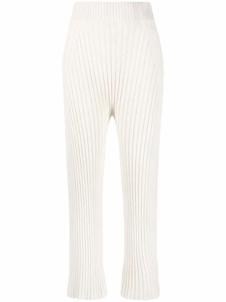 Knitted Straight-Leg Trousers