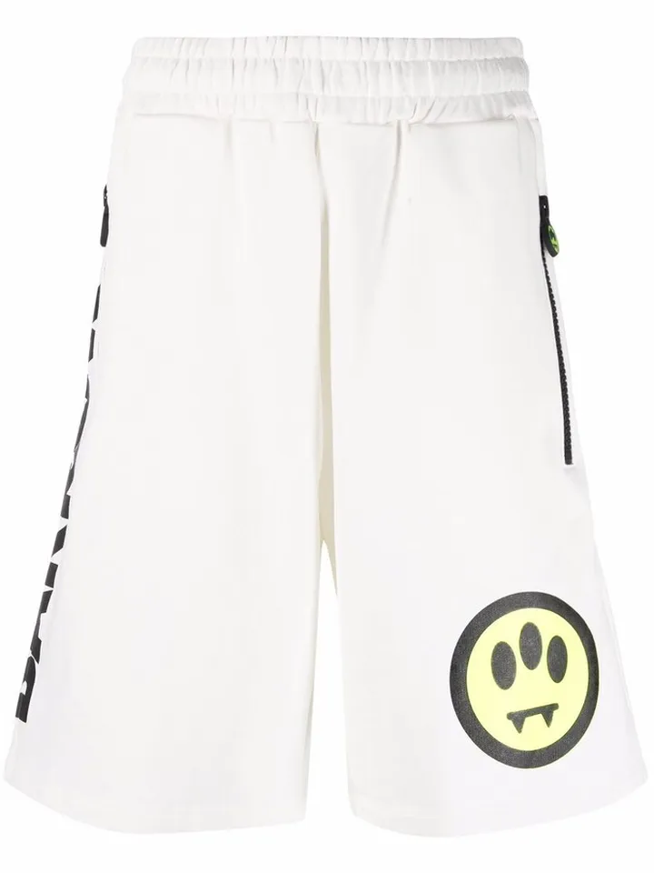 Smiley-Logo Cotton Shorts