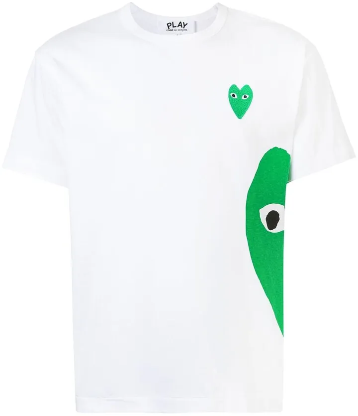 half heart print logo T-shirt