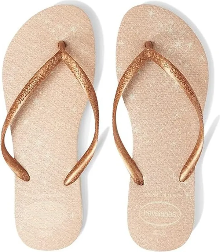Havaianas Slim Gloss Flip Flop Sandal (Beige) Women's Shoes