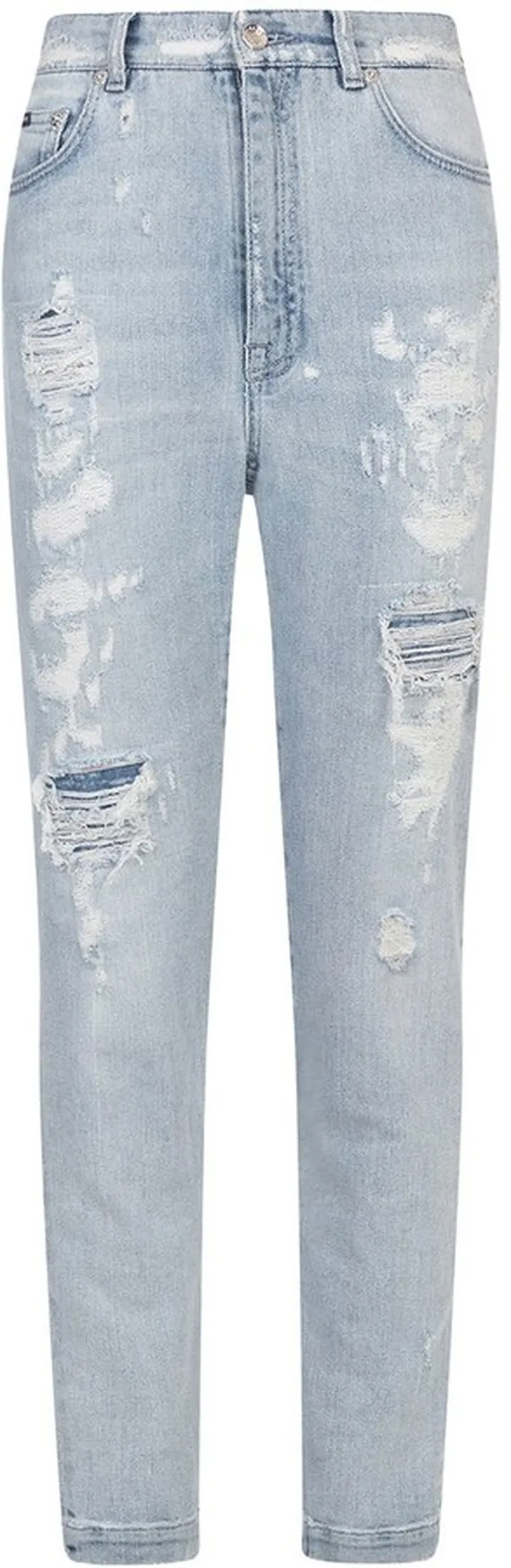 Audrey ripped high-waisted jeans
