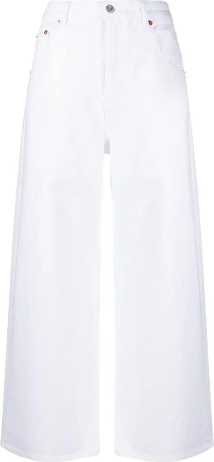 VLogo Signature high-rise wide-leg jeans