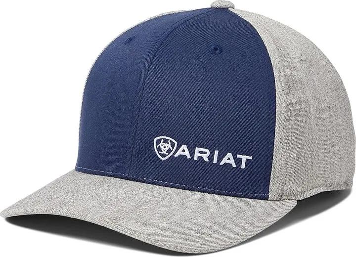Ariat Offset Shield Script Snapback (Navy) Caps