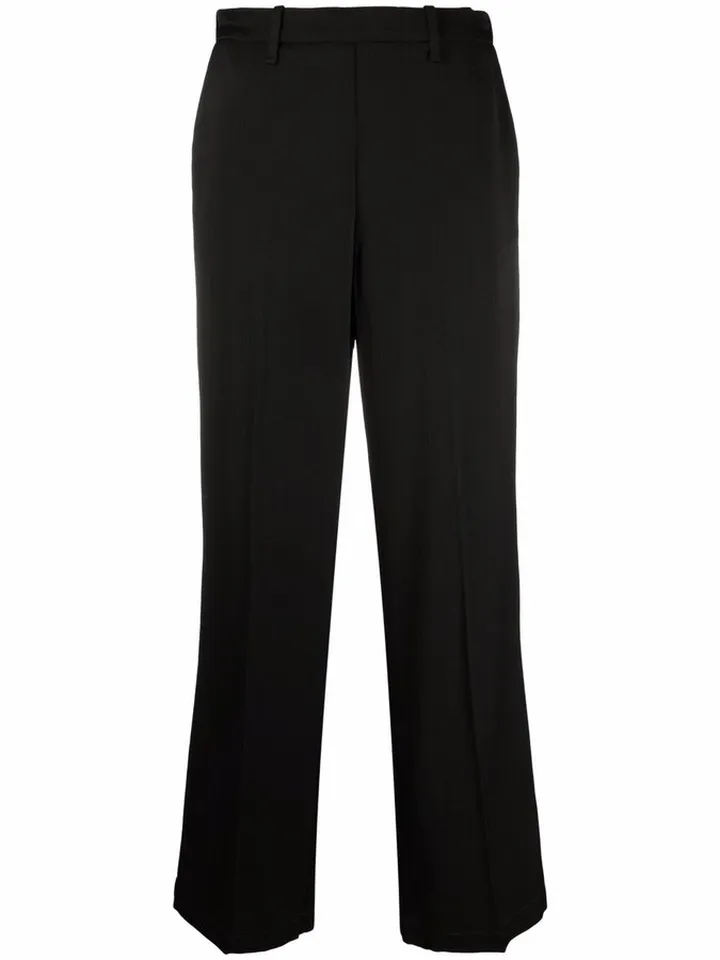 Elasticated Waistband Straight Trousers