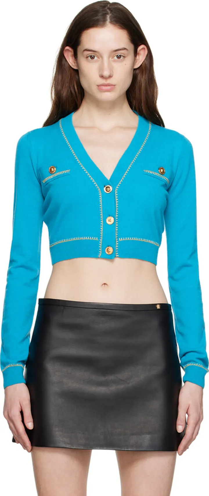 Versace Blue Medusa Cardigan