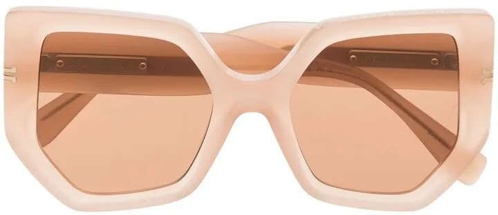 Pink-Tinted Oversize Sunglasses
