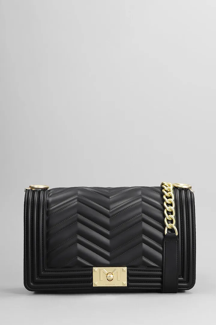 Flat Manhattan M Shoulder Bag In Black Pvc