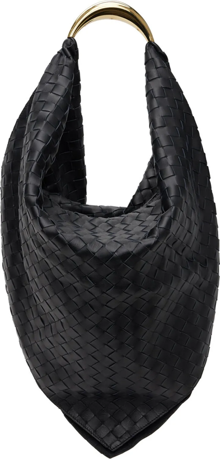 Bottega Veneta Black Foulard Shoulder Bag
