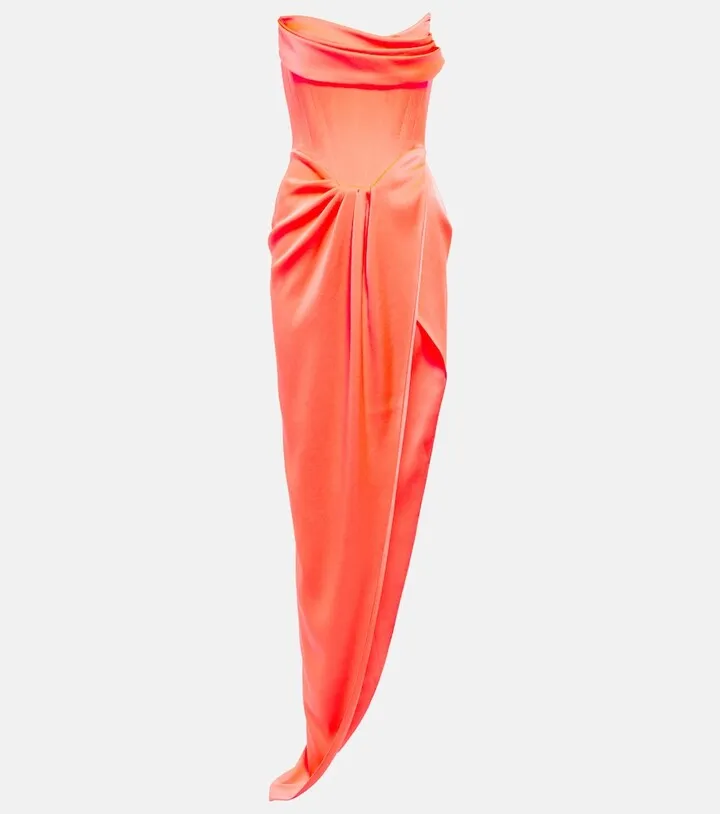 Harland satin crepe gown