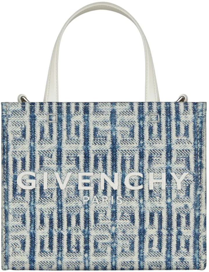 Mini 4G Jacquard Denim Tote