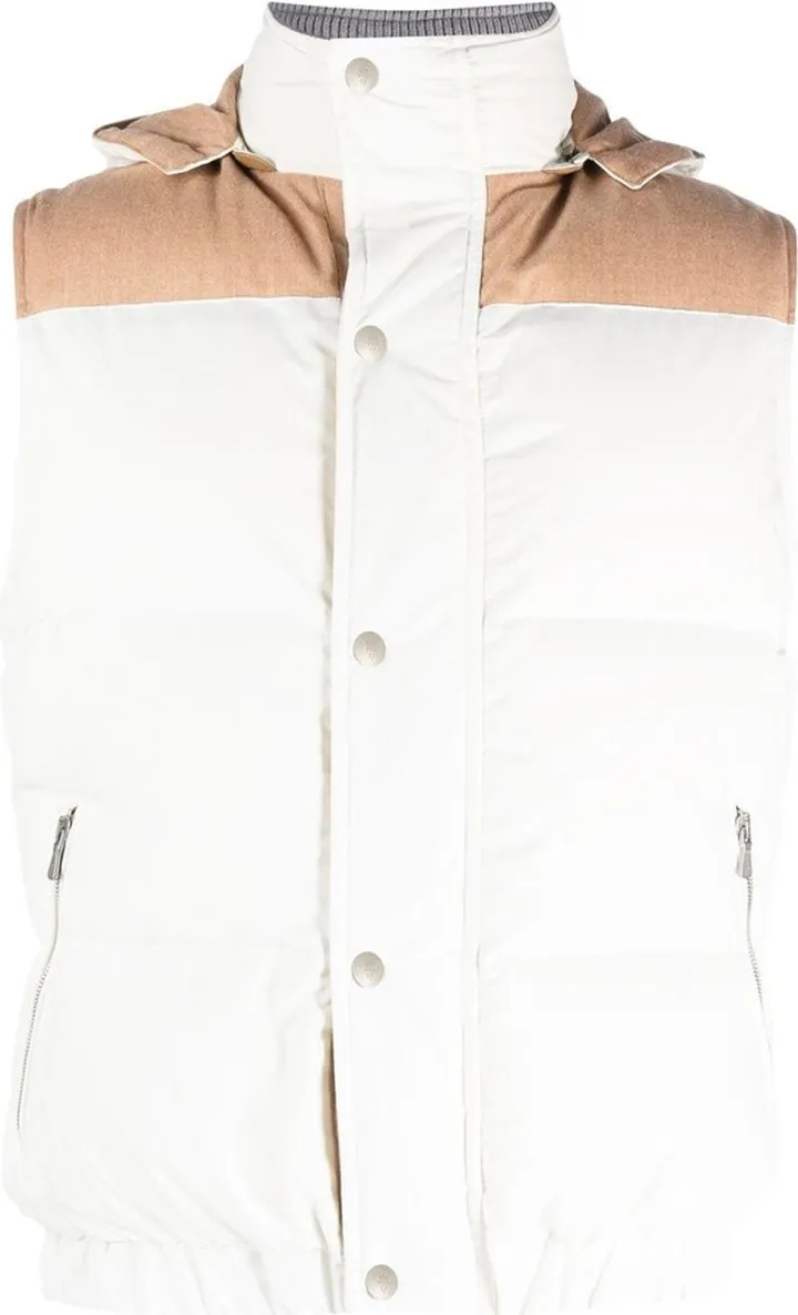 Panelled Hooded Gilet