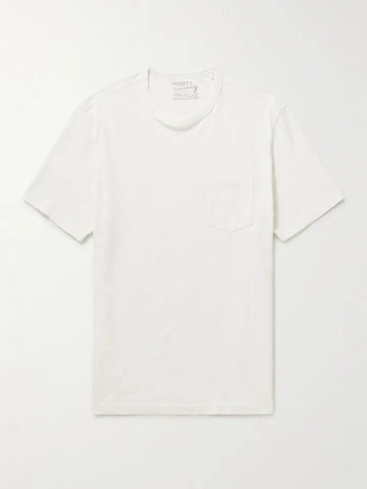 Sunwashed Organic Cotton-Jersey T-Shirt