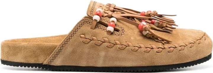 Salvation Mountain tassel-detail suede slippers