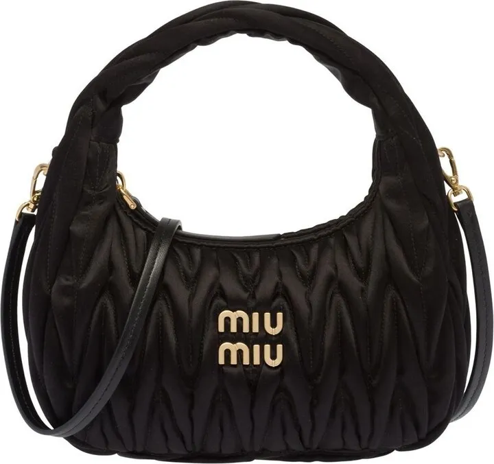 mini Wander matelassé satin bag