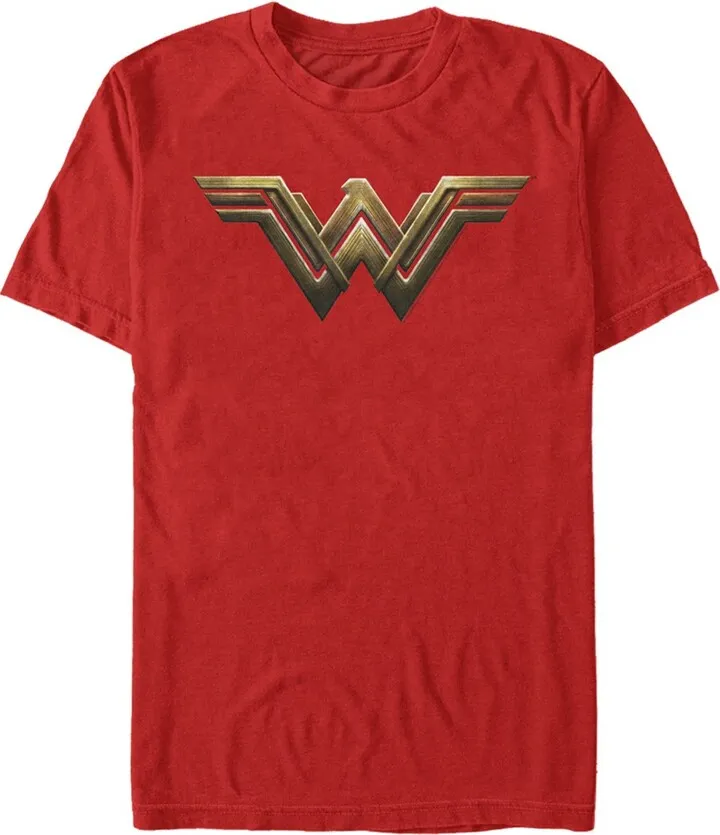 Men's Zack Snyder Justice League Wonder Woman Logo T-Shirt - Red - Large