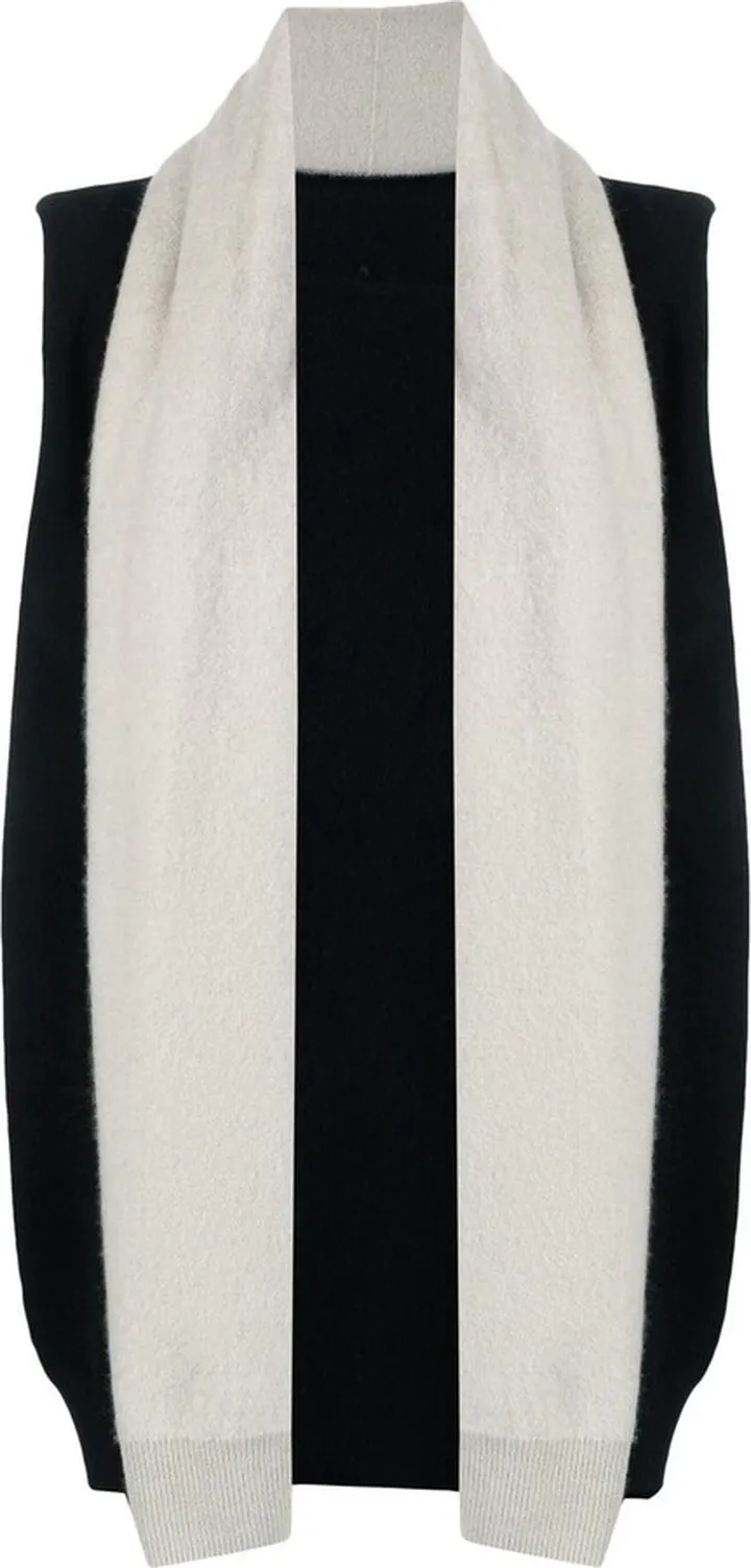 Contrast Cashmere Knit Vest