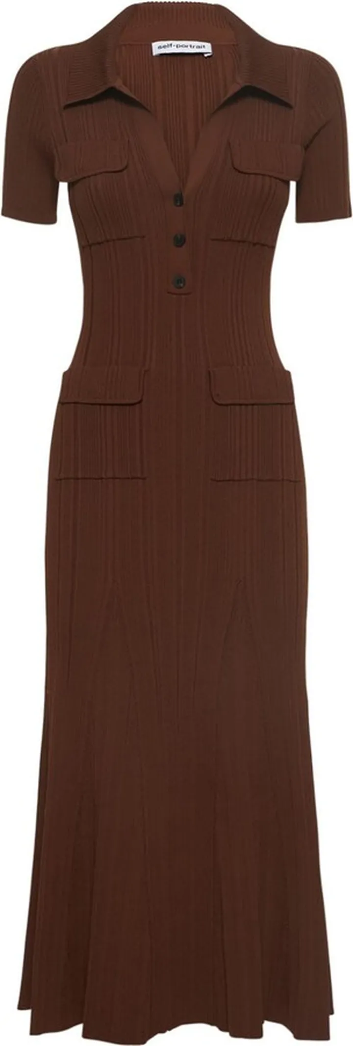 Viscose blend knit midi dress