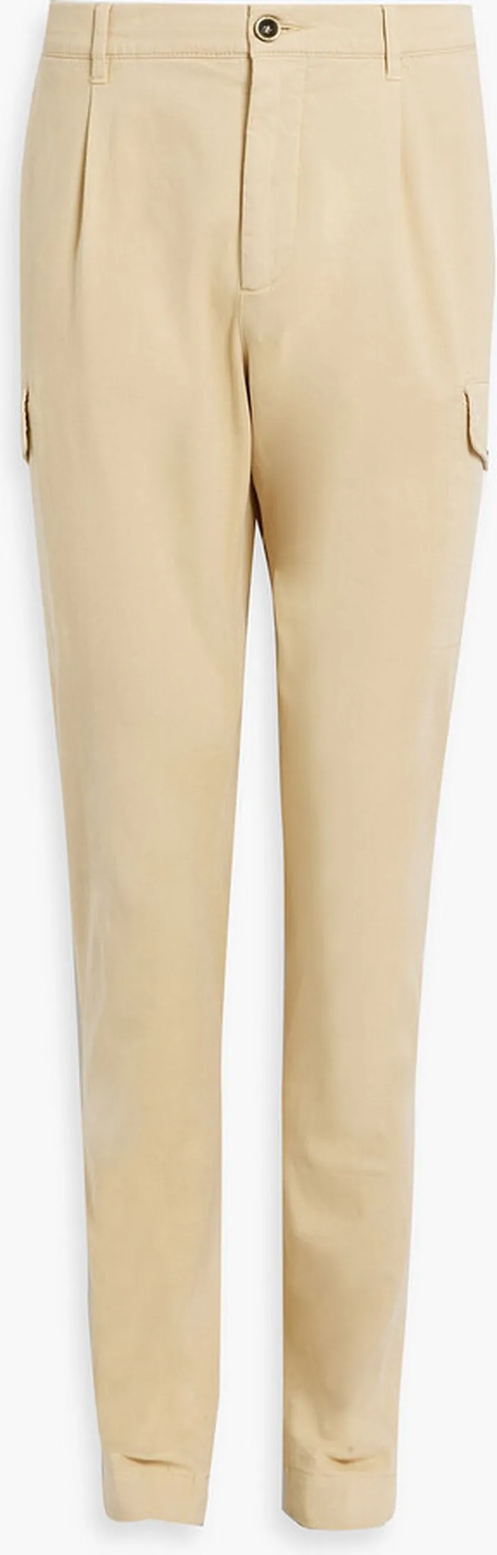 Tapered cotton-blend twill cargo pants