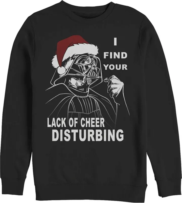 Men's Star Wars Christmas Vader Lack of Cheer Disturbing Sweatshirt - Black - Large