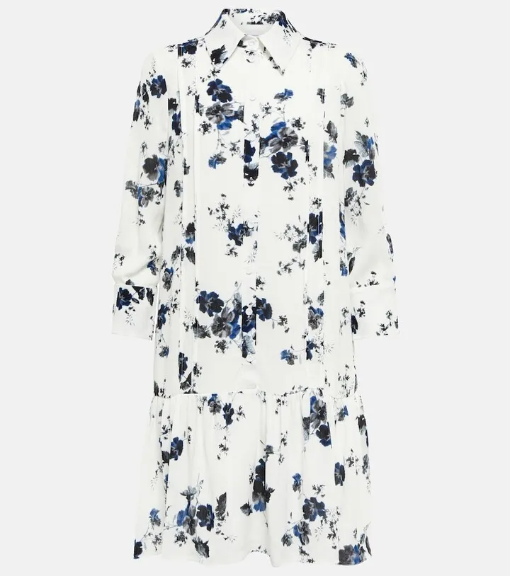 Selma floral crepe minidress