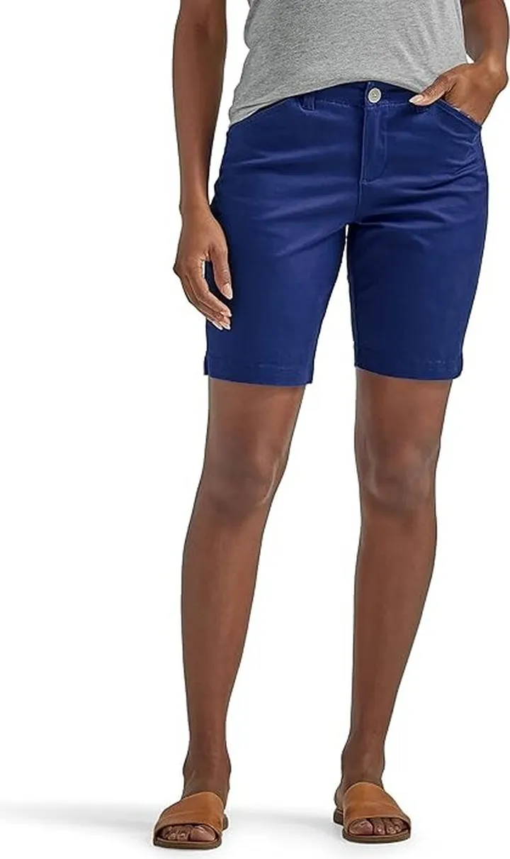 Lee 9 Chino Bermuda (Medieval Blue) Women's Shorts