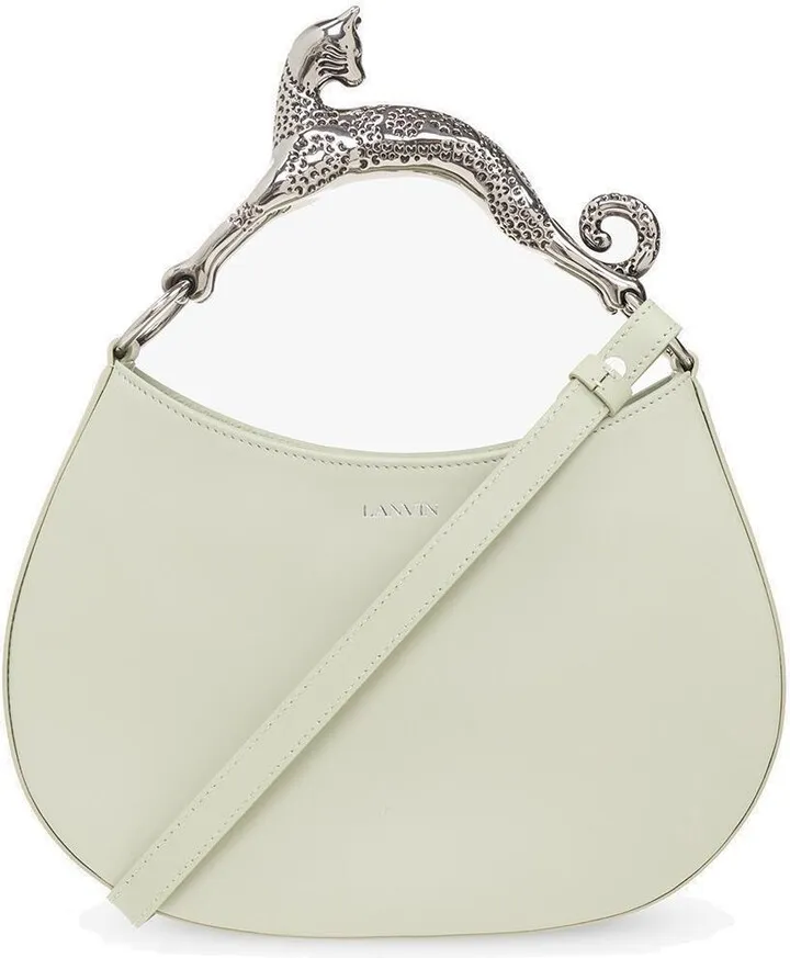 Animal Handle Logo Detailed Tote Bag
