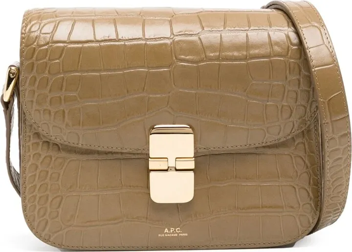 Grace crocodile-effect crossbody bag