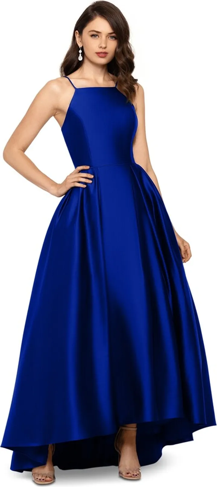 Betsy & Adam Satin Ballgown