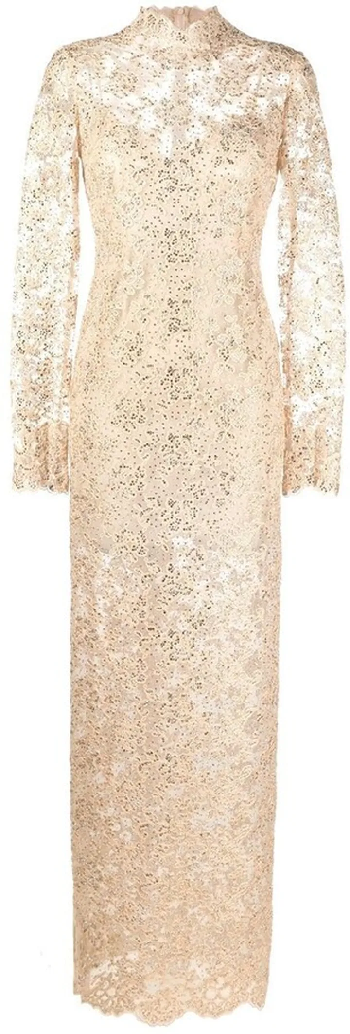 Rhinestone Embellished Lace Dress