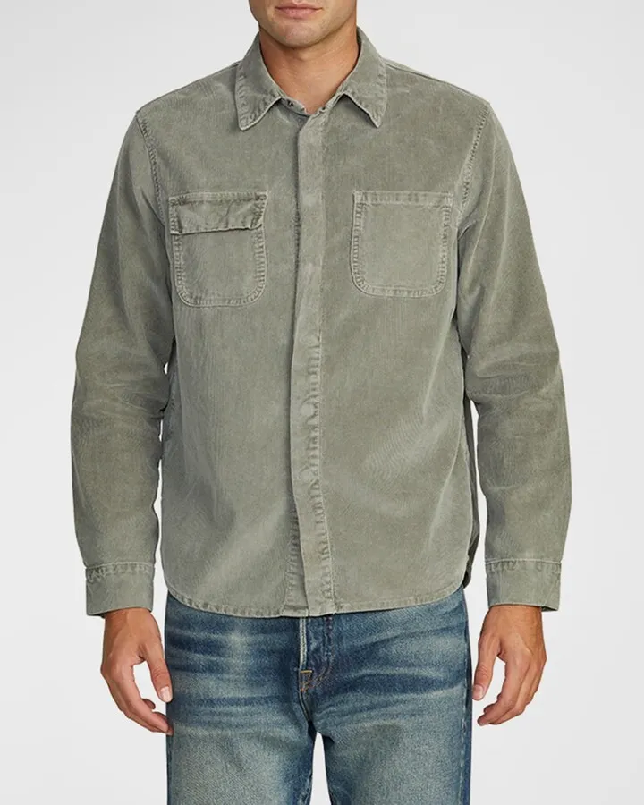 Men's Solid Snap-Front Work Shirt
