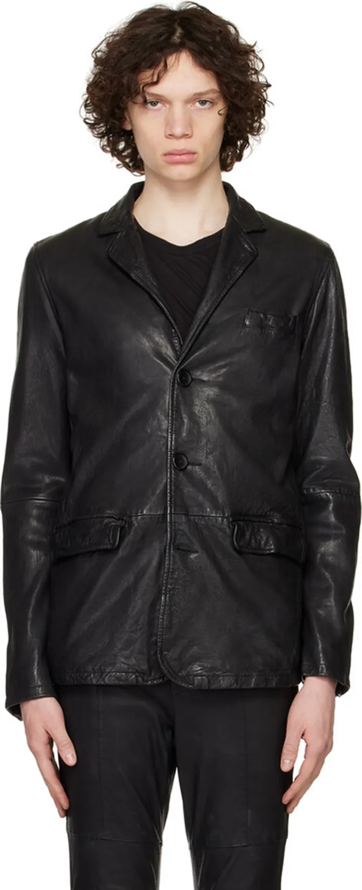 FREI-MUT Black Ade Leather Jacket