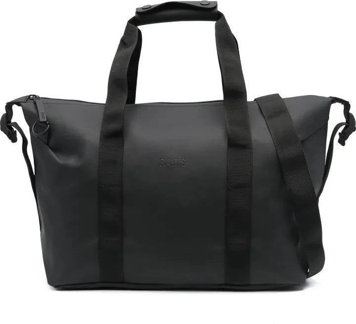 Black Logo-Debossed Weekend Bag