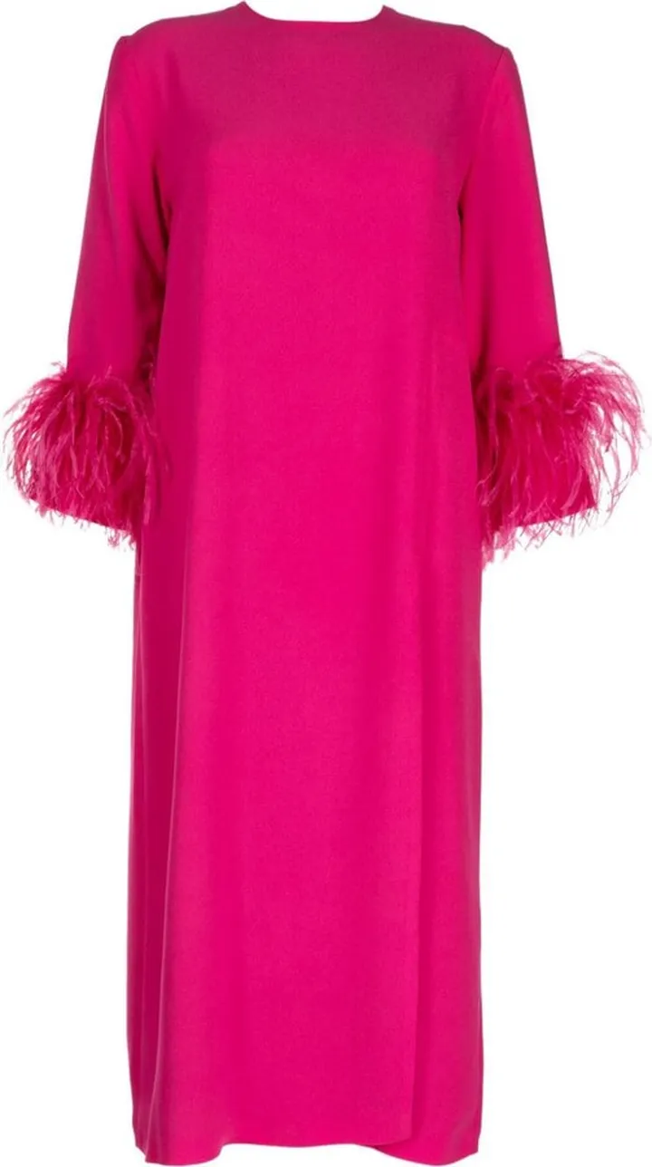 Billie feather-trim dress