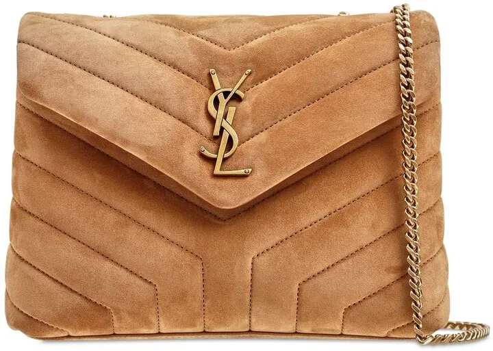 Small Loulou suede shoulder bag