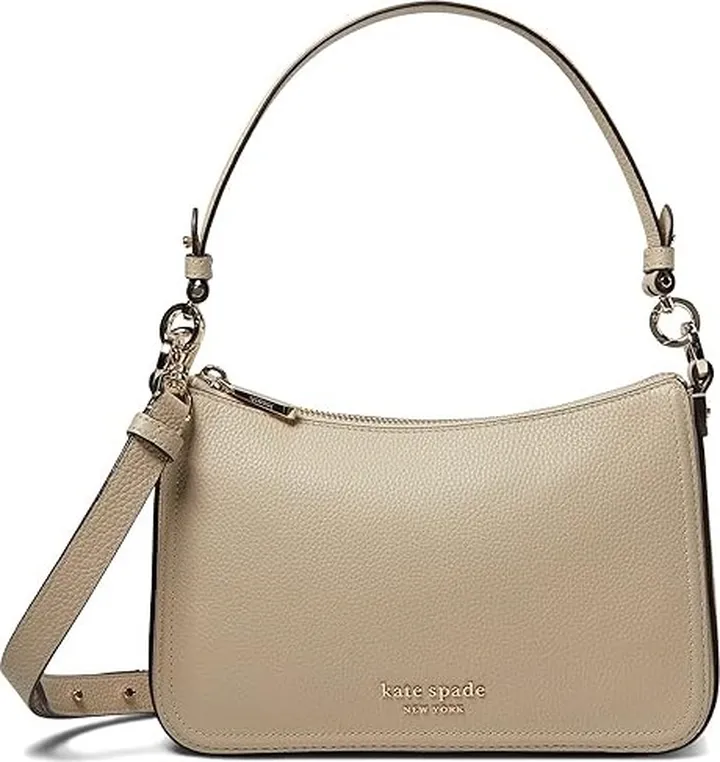 Kate Spade New York New Core Pebble Pebbled Leather Medium Convertible Crossbody (Earthenware) Handbags