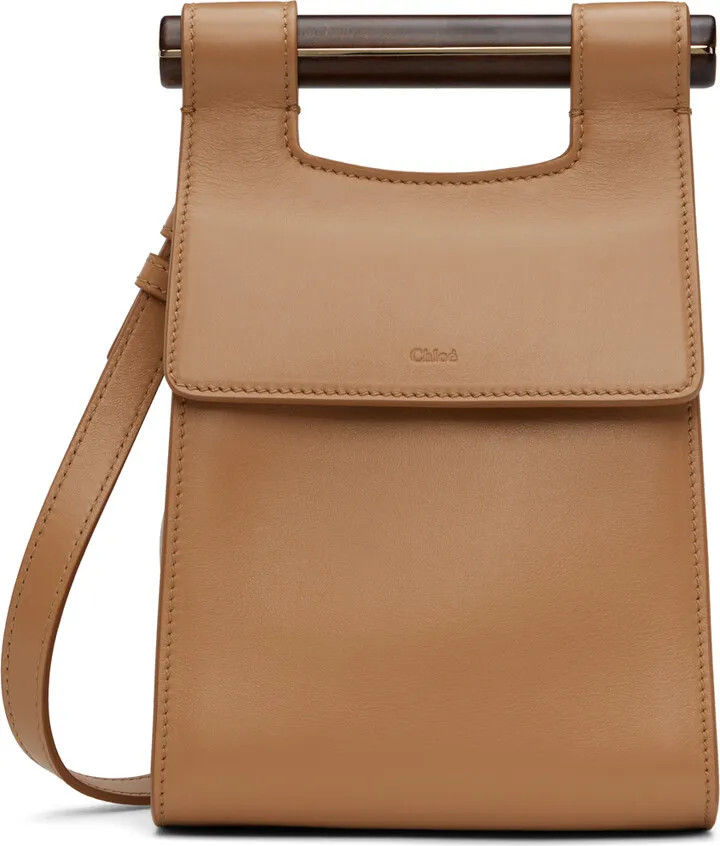 Chloé Taupe Magda Top Handle Bag