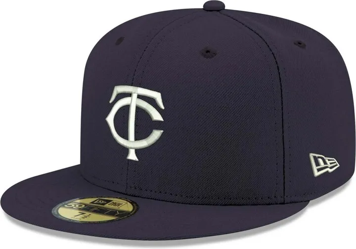 Men's Navy Minnesota Twins Logo White 59FIFTY Fitted Hat