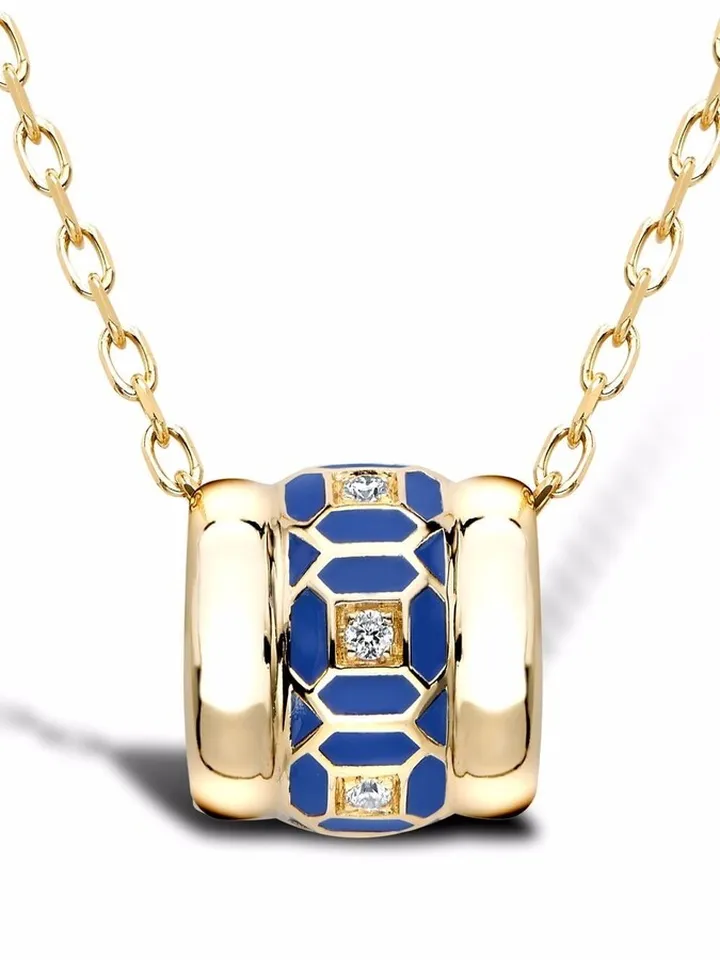 18kt yellow gold Revival diamond pendant necklace