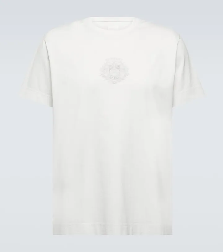 College embroidered cotton T-shirt