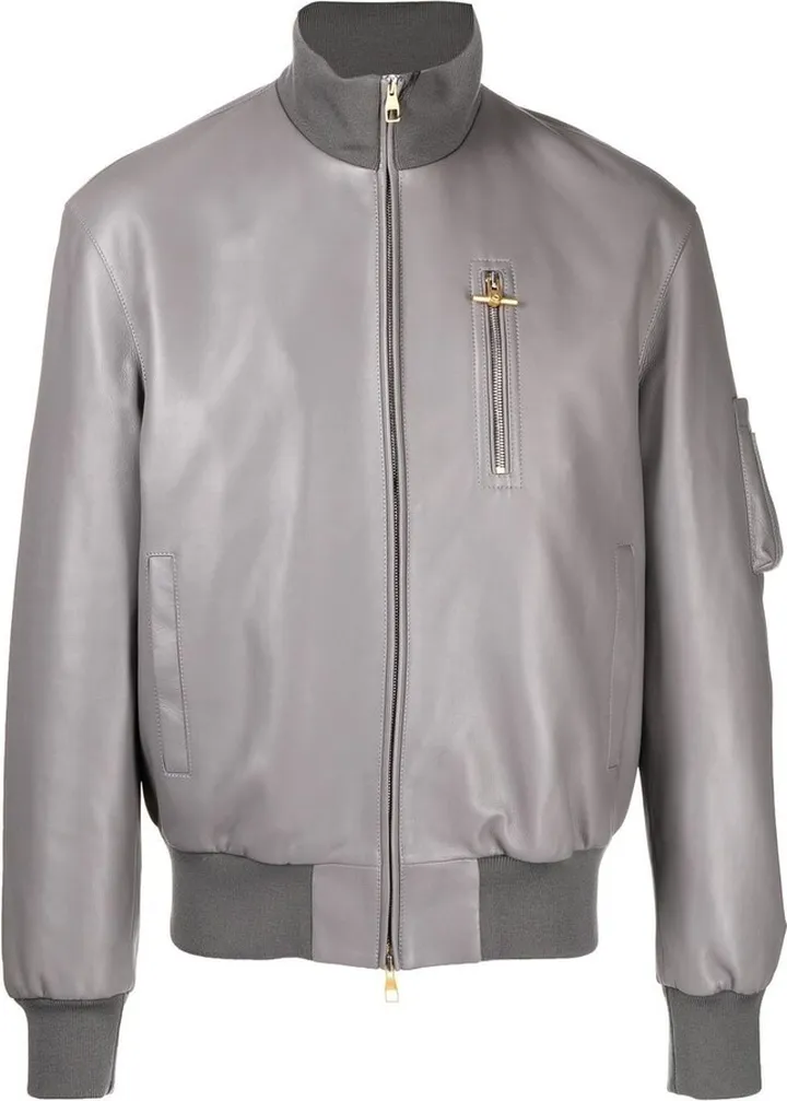 Leather Bomber Jacket
