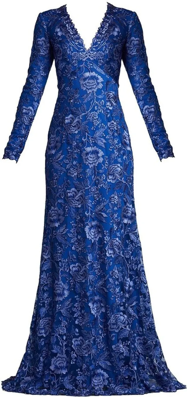 Floral-Embroidered Gown