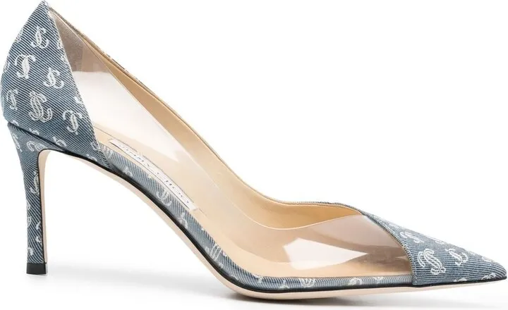 Cass 75mm denim pumps