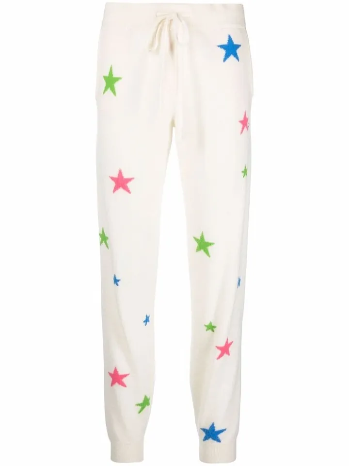 Star knitted track pants