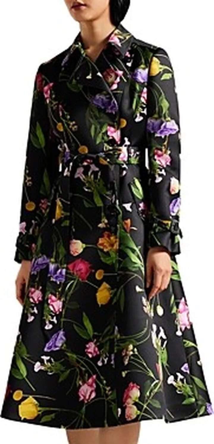 Ted Baker Moiraa Floral Print Trench Coat