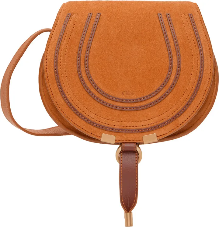 Chloé Orange Small Marcie Saddle Bag