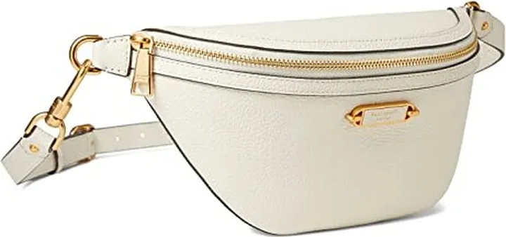 Kate Spade New York Gramercy Pebbled Leather Medium Belt Bag (Halo White) Handbags