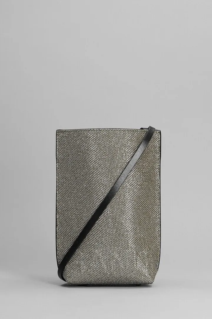 Banner Shoulder Bag In Gold Polyester