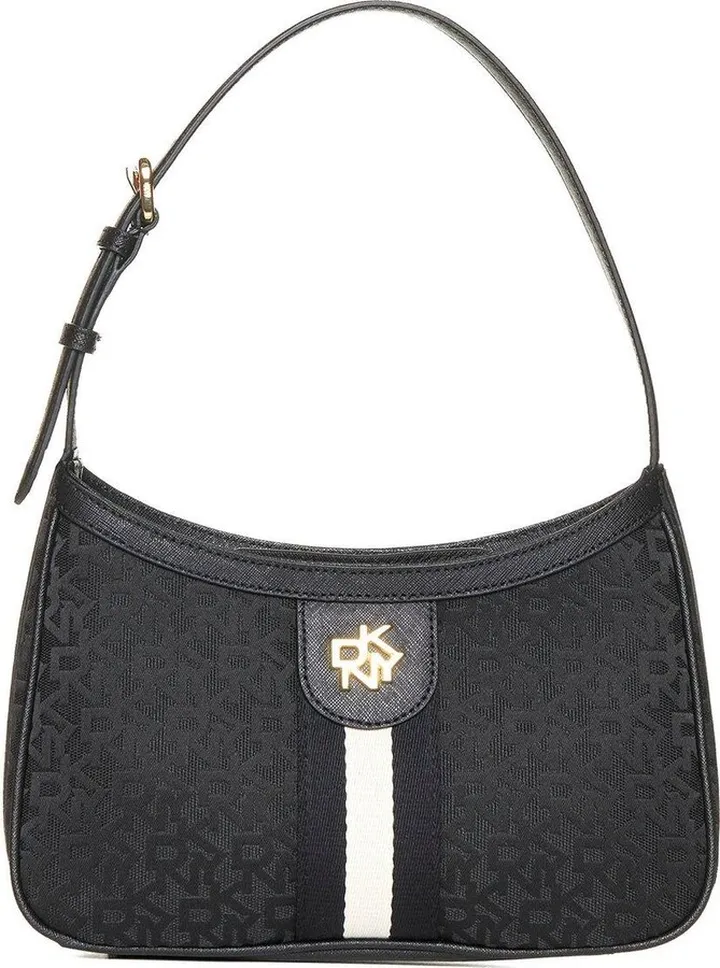 Logo Plaque Monogram Printed Shoulder Bag